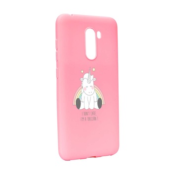 Husa de protectie Unicorn - I Don't Care, pentru Xiaomi PocoPhone F1, rezistenta la uzura, anti-alunecare, din silicon Premium, P524 Husa de protectie Unicorn - I Don't Care, pentru Xiaomi PocoPhone F1, rezistenta la uzura, anti-alunecare, din silicon Premium, P524