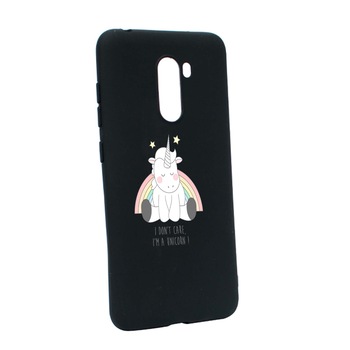 Husa de protectie Unicorn - I Don't Care, pentru Xiaomi PocoPhone F1, rezistenta la uzura, anti-alunecare, din silicon Premium, B524 Husa de protectie Unicorn - I Don't Care, pentru Xiaomi PocoPhone F1, rezistenta la uzura, anti-alunecare, din silicon Premium, B524