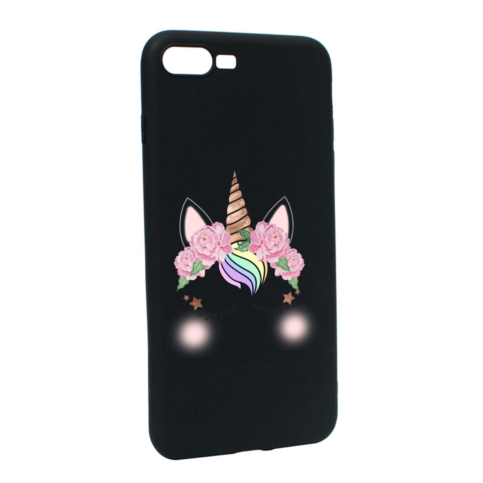 Husa de protectie Unicorn, pentru Apple iPhone 7 Plus / 8 Plus, rezistenta la uzura, anti-alunecare, din silicon Premium, B525