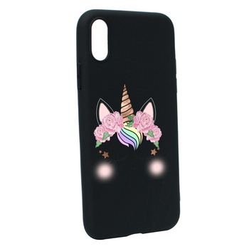 Husa de protectie Unicorn, pentru Apple iPhone XS / X, rezistenta la uzura, anti-alunecare, din silicon Premium, B525 Husa de protectie Unicorn, pentru Apple iPhone XS / X, rezistenta la uzura, anti-alunecare, din silicon Premium, B525