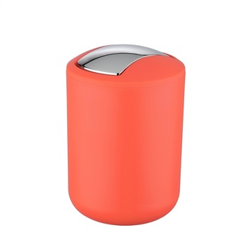 Cos de gunoi cu capac batant, Wenko Brasil, coral, 2 L Cos de gunoi cu capac batant, Wenko Brasil, coral, 2 L