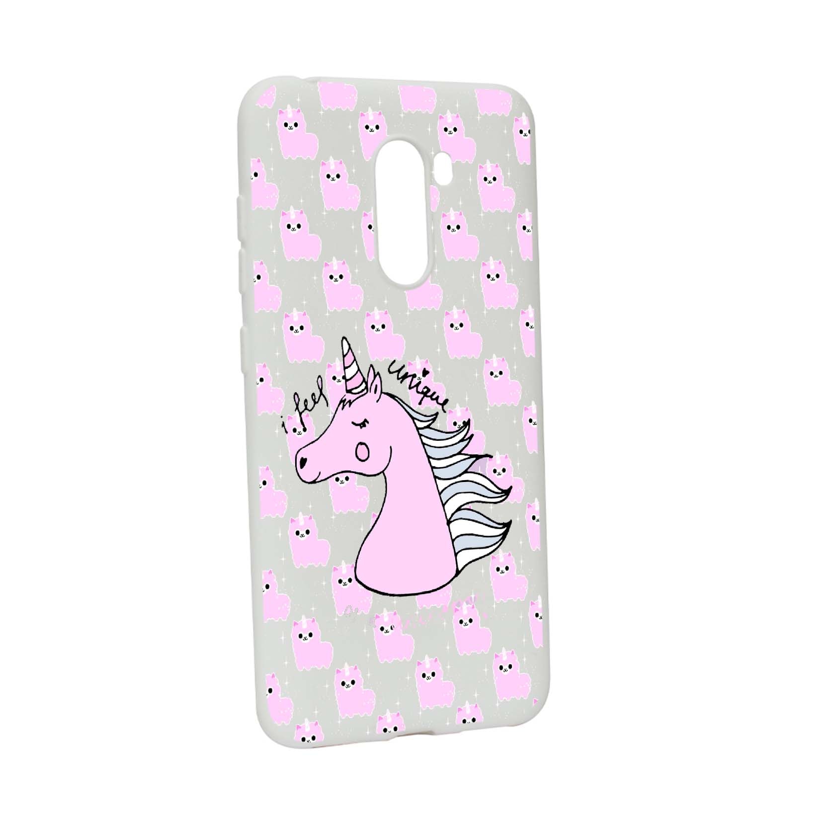 Husa de protectie Unicorn - I Feel Unique, pentru Xiaomi PocoPhone F1, rezistenta la uzura, anti-alunecare, din silicon Premium, W521