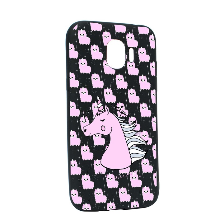 Husa de protectie Unicorn - I Feel Unique, pentru Samsung Galaxy J4 2018, rezistenta la uzura, anti-alunecare, din silicon Premium, B521