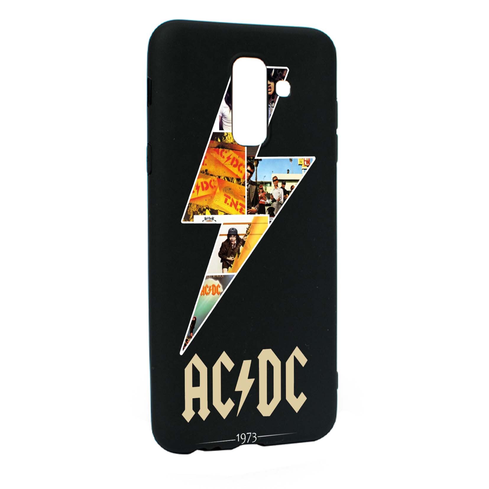 Husa de protectie AC/DC, pentru Samsung Galaxy A6 PLUS / Galaxy J8 2018, rezistenta la uzura, anti-alunecare, din silicon Premium, B534