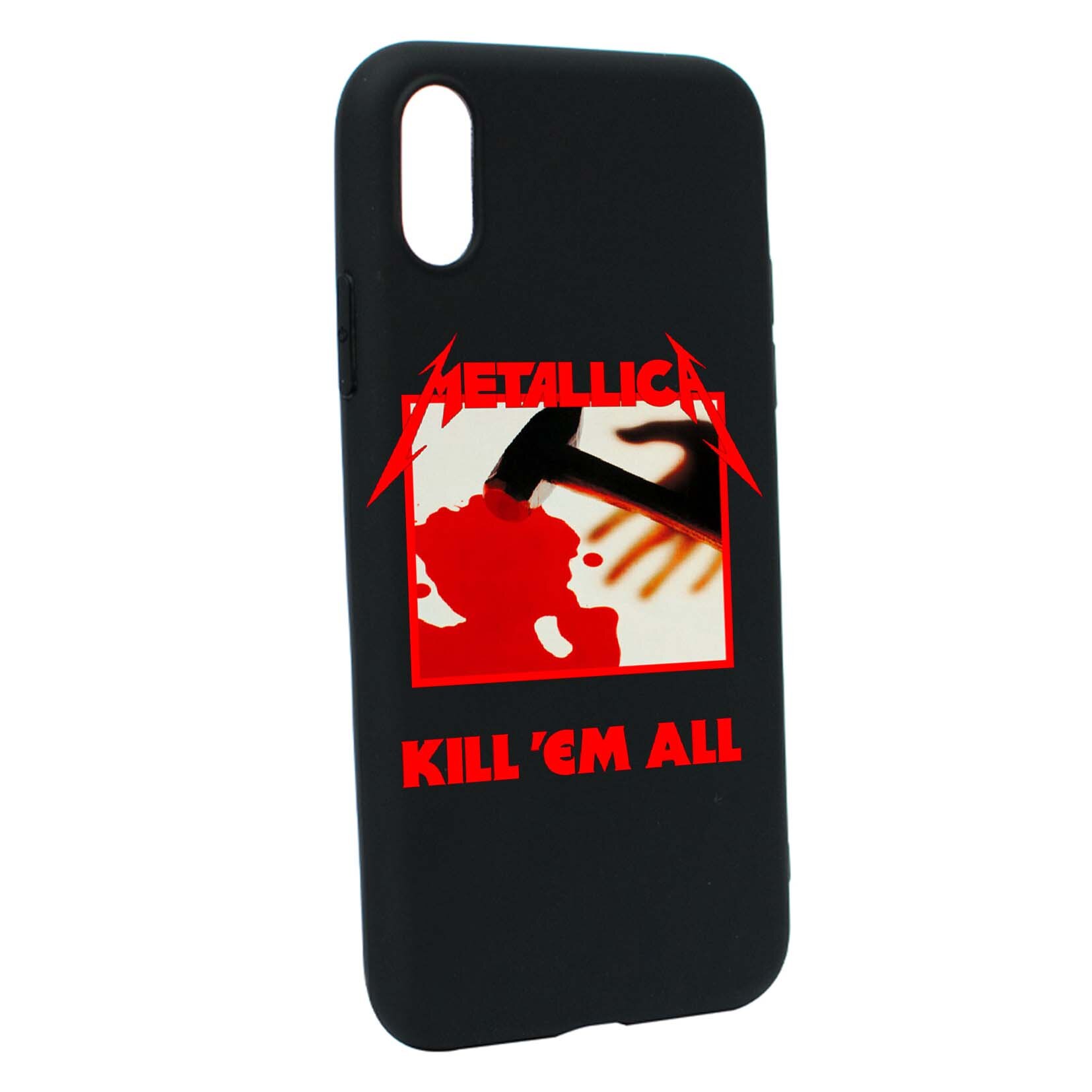 Husa de protectie Metallica, pentru Apple iPhone XS Max, rezistenta la uzura, anti-alunecare, din silicon Premium, B543