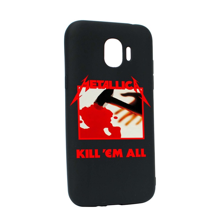Husa de protectie Metallica, pentru Samsung Galaxy J4 2018, rezistenta la uzura, anti-alunecare, din silicon Premium, B543