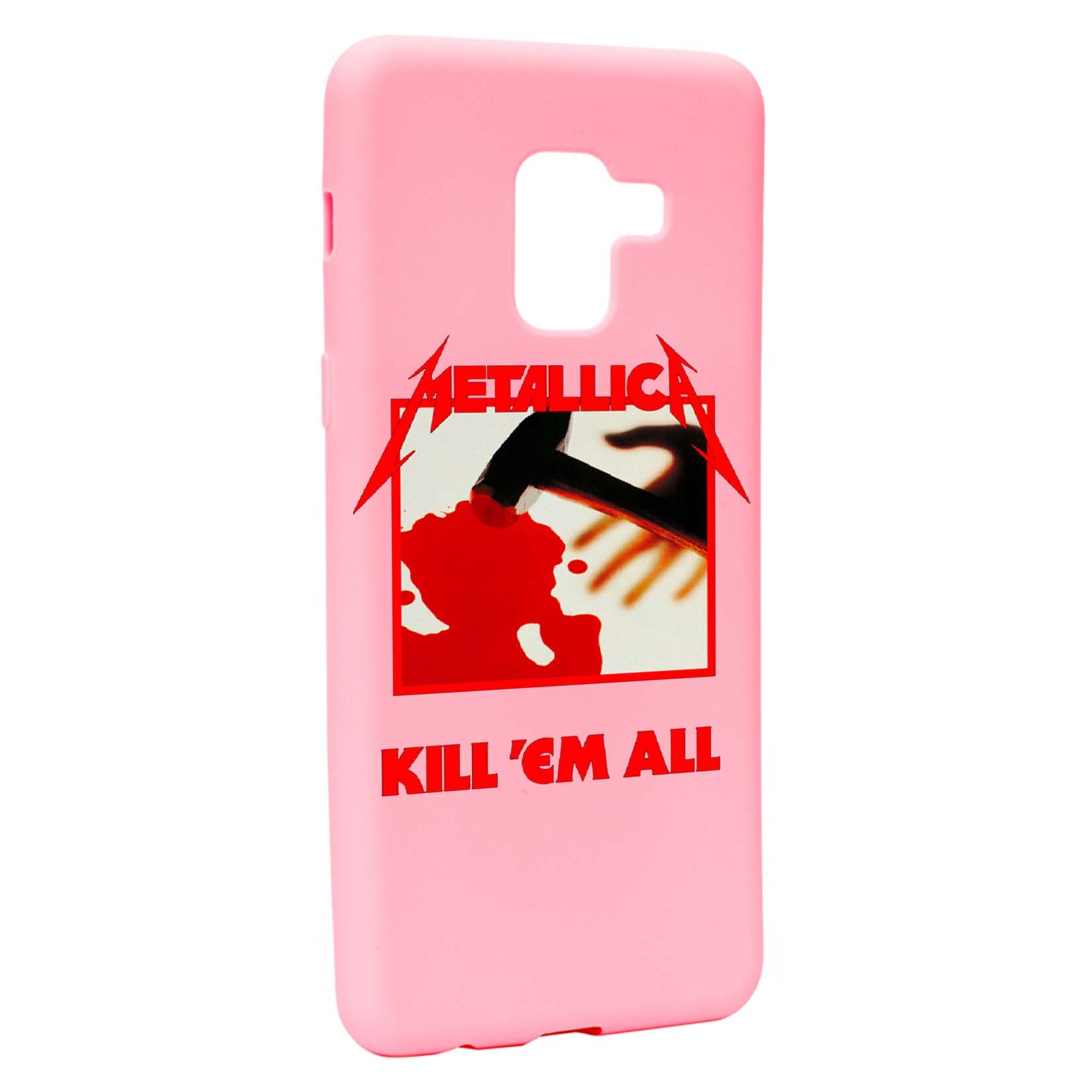 Husa de protectie Metallica, pentru Samsung Galaxy A5 2018, rezistenta la uzura, anti-alunecare, din silicon Premium, P543