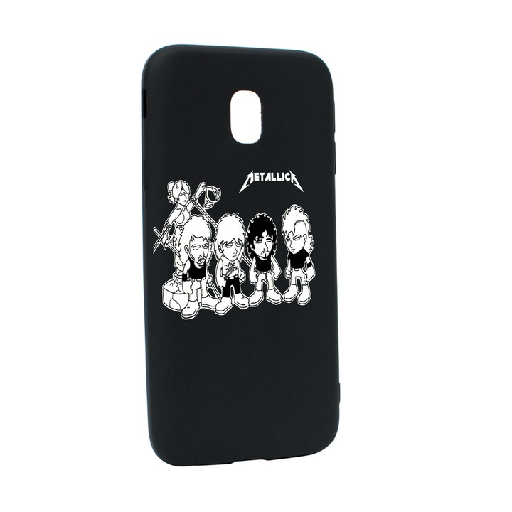 Husa de protectie Metallica, pentru Samsung Galaxy J7 2018, rezistenta la uzura, anti-alunecare, din silicon Premium, B544
