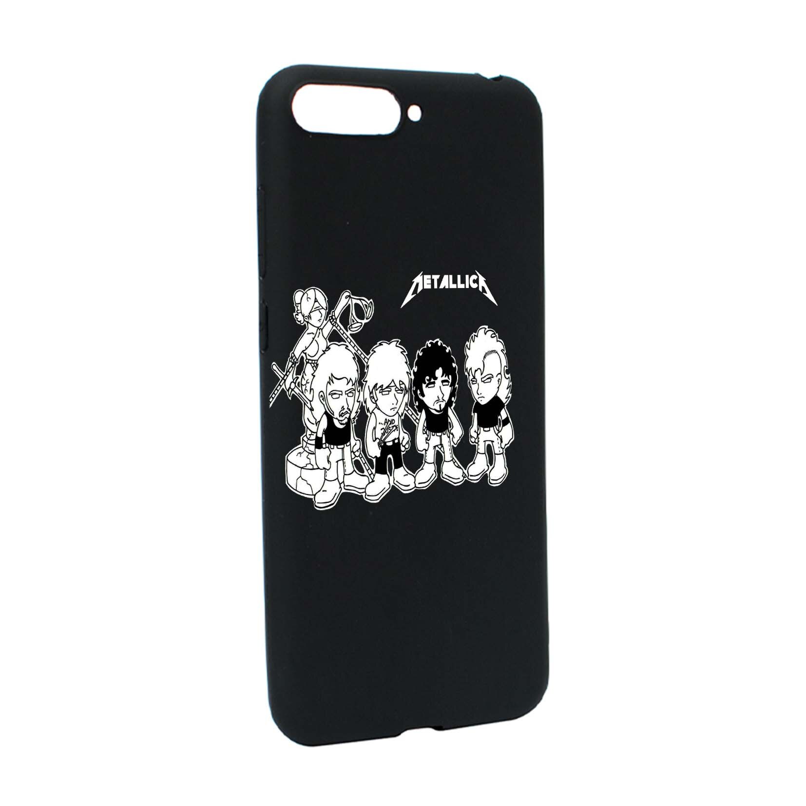 Husa de protectie Metallica, pentru Huawei Y6 2018 / Y6 Prime 2018, rezistenta la uzura, anti-alunecare, din silicon Premium, B544