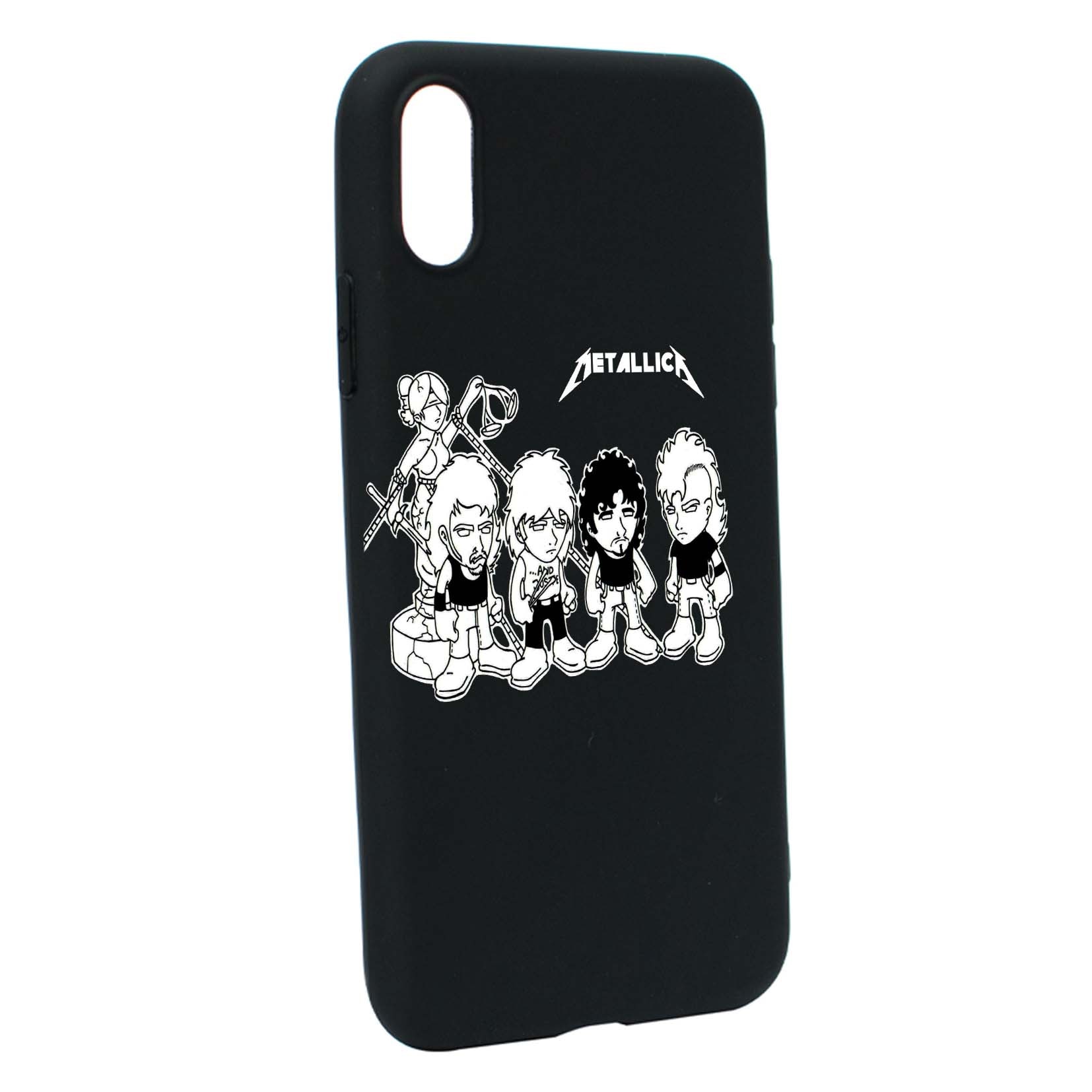Husa de protectie Metallica, pentru Apple iPhone XS Max, rezistenta la uzura, anti-alunecare, din silicon Premium, B544