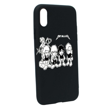 Husa de protectie Metallica, pentru Apple iPhone XS Max, rezistenta la uzura, anti-alunecare, din silicon Premium, B544 Husa de protectie Metallica, pentru Apple iPhone XS Max, rezistenta la uzura, anti-alunecare, din silicon Premium, B544