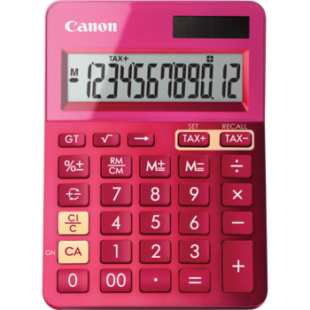 Calculator de birou Canon LS-123K, 12 digits, Roz Calculator de birou Canon LS-123K, 12 digits, Roz