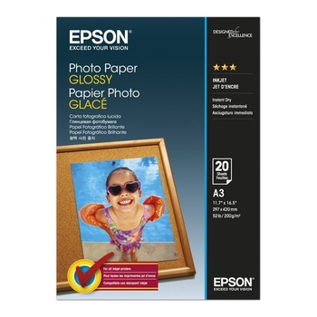 Hartie foto EPSON S042536, Glossy, A3, 20 coli Hartie foto EPSON S042536, Glossy, A3, 20 coli