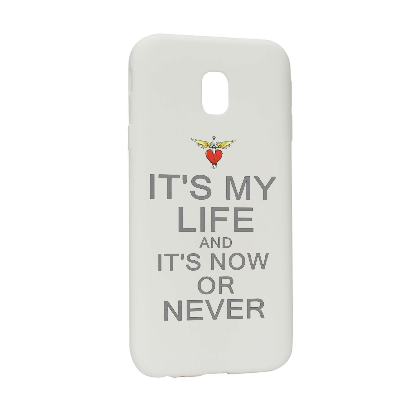 Husa de protectie It's my life, pentru Samsung Galaxy J7 2018, rezistenta la uzura, anti-alunecare, din silicon Premium, W539