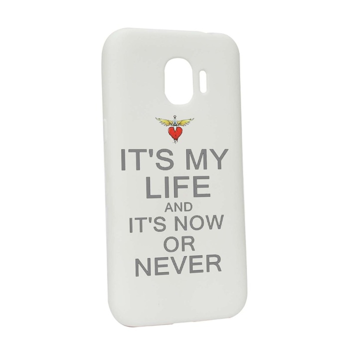 Husa de protectie It's my life, pentru Samsung Galaxy J4 2018, rezistenta la uzura, anti-alunecare, din silicon Premium, W539