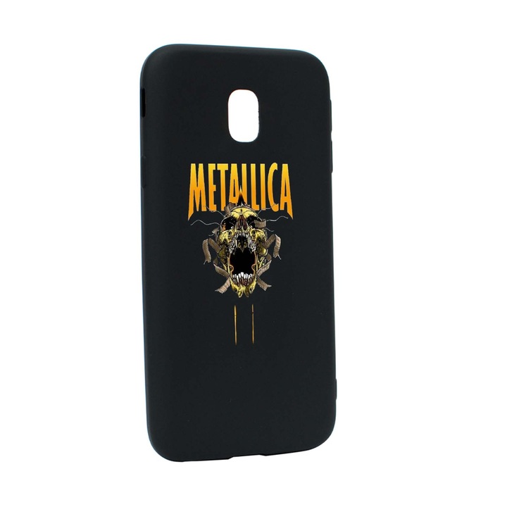Husa de protectie Metallica, pentru Samsung Galaxy J7 2018, rezistenta la uzura, anti-alunecare, din silicon Premium, B542