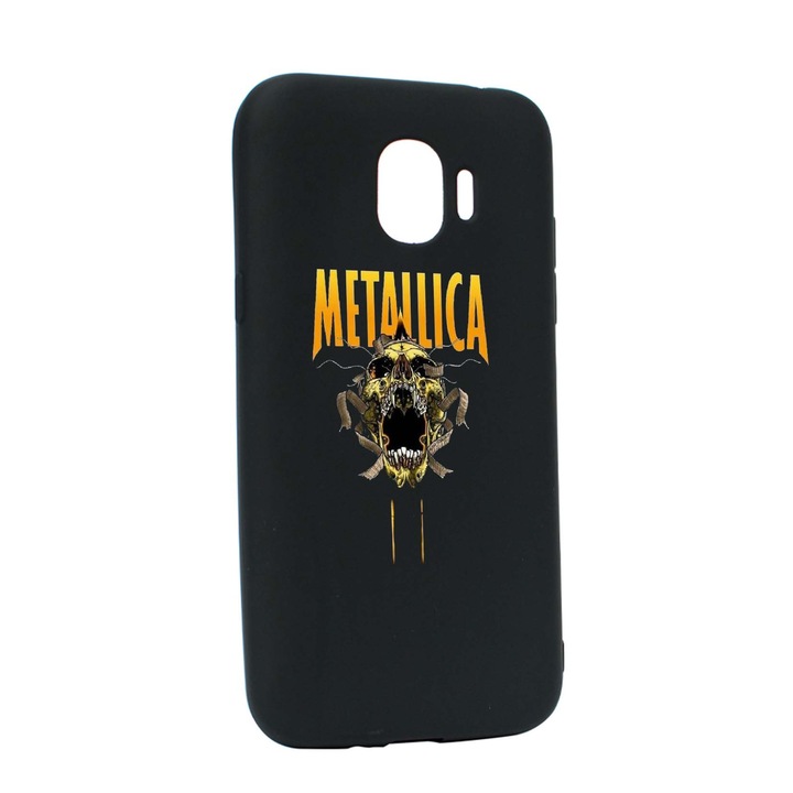 Husa de protectie Metallica, pentru Samsung Galaxy J4 2018, rezistenta la uzura, anti-alunecare, din silicon Premium, B542