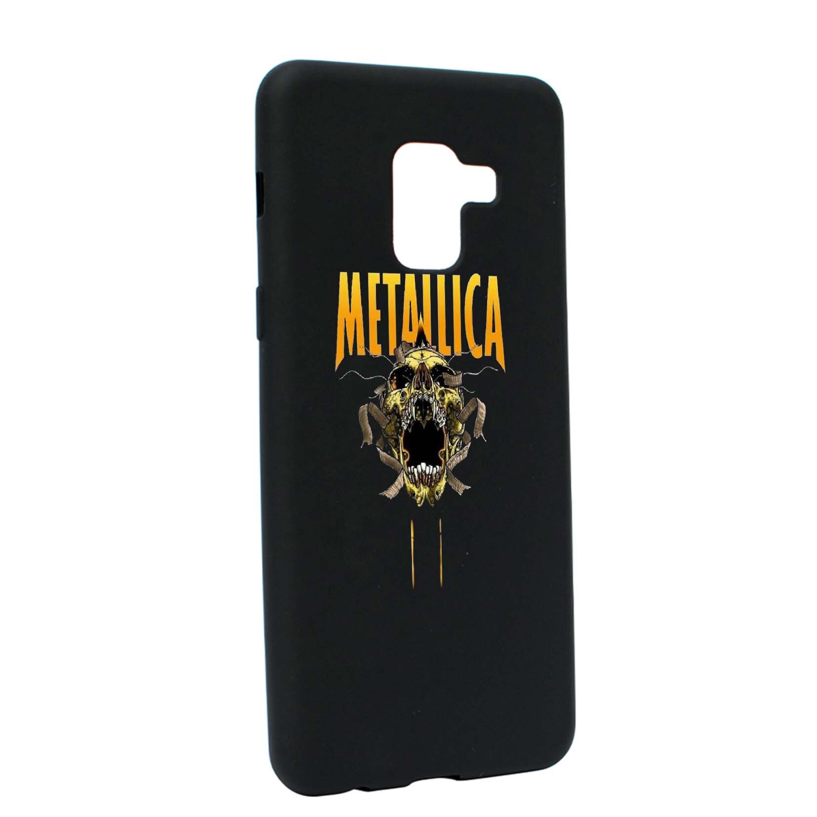 Husa de protectie Metallica, pentru Samsung Galaxy A5 2018, rezistenta la uzura, anti-alunecare, din silicon Premium, B542