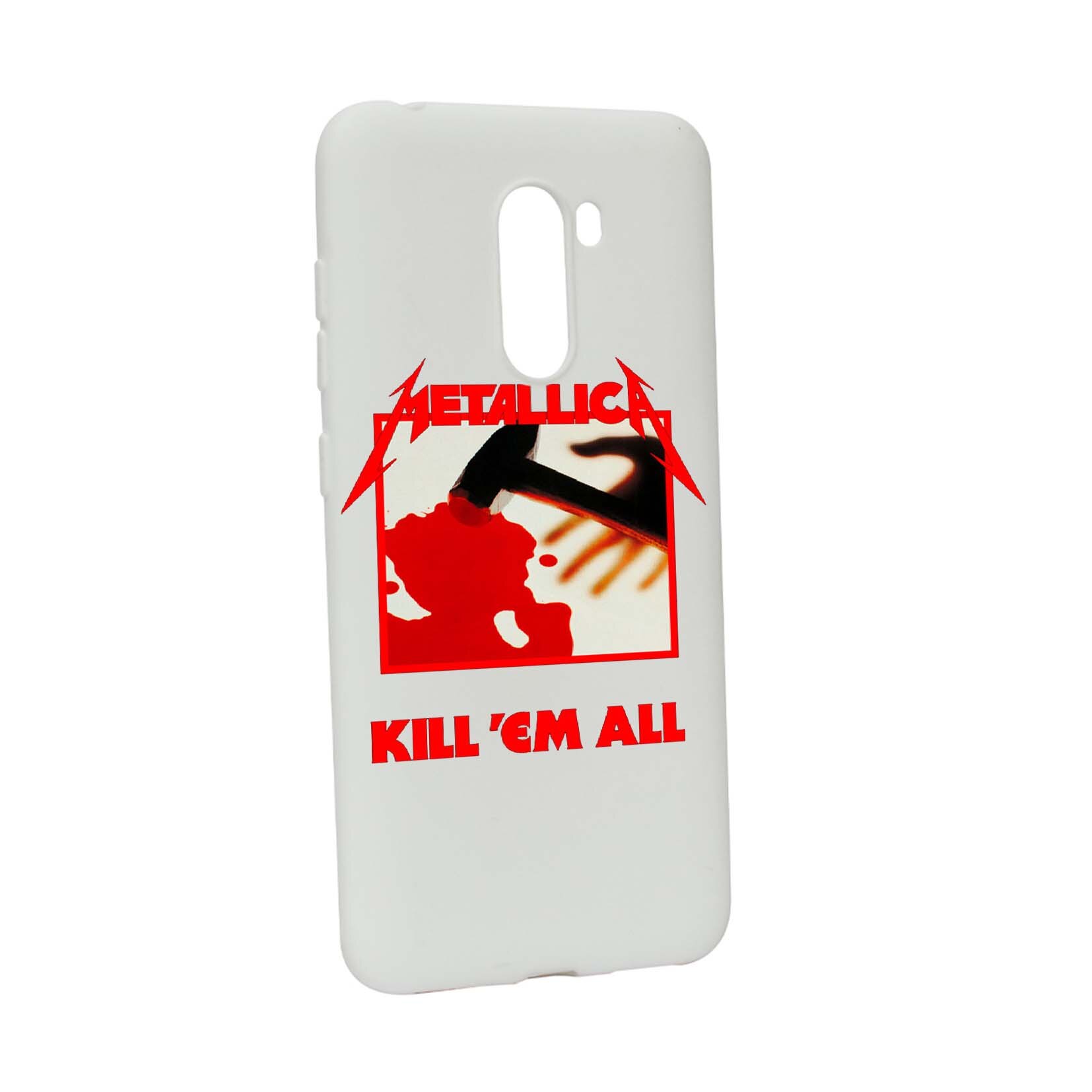 Husa de protectie Metallica, pentru Xiaomi PocoPhone F1, rezistenta la uzura, anti-alunecare, din silicon Premium, W543