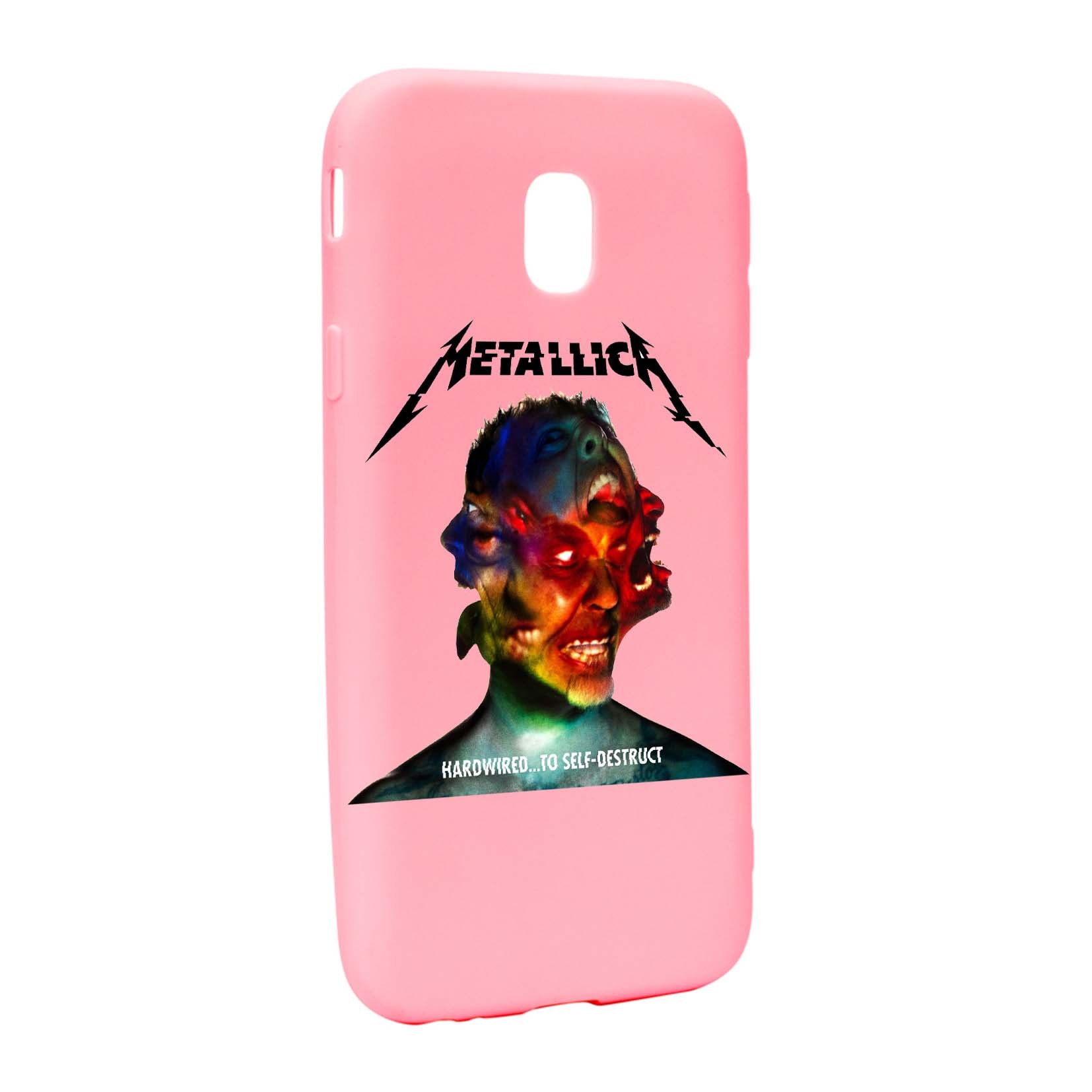 Husa de protectie Metallica, pentru Samsung Galaxy J3 2018, rezistenta la uzura, anti-alunecare, din silicon Premium, P545