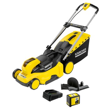 Masina electrica de tuns gazonul pe acumulator Karcher LMO 36-46, 46 cm latime lucru, 36 V, 5 Ah, 1 acumulator, functie de taiere, mulcire și inaltime taiere, incarcator rapid Masina electrica de tuns gazonul pe acumulator Karcher LMO 36-46, 46 cm latime lucru, 36 V, 5 Ah, 1 acumulator, functie de taiere, mulcire și inaltime taiere, incarcator rapid