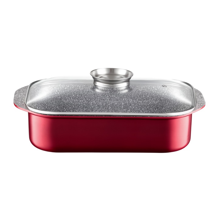 Тиган с капак Aroma Knob система 20x25см покритие Qualum Basic, Ambition Jasper