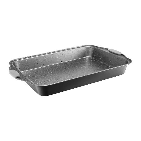 Tava de copt cu maner silicon, Ambition, Glamour, gri, 39x29cm