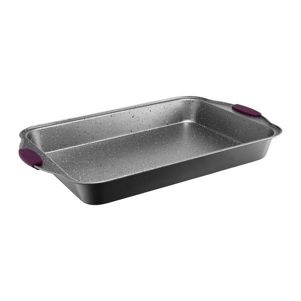 Tava de copt cu maner silicon, Ambition, Glamour, violet, 39x29cm