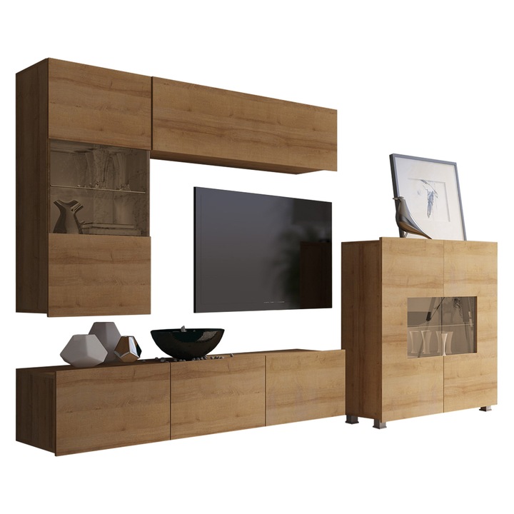 Set living camera de zi Bralani III, MIRJAN24, stejar auriu