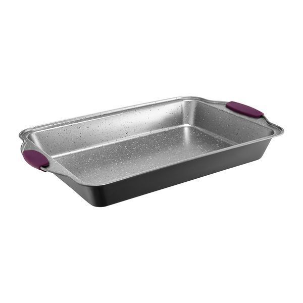 Tava de copt cu maner silicon, Ambition, Glamour, violet, 35x25cm