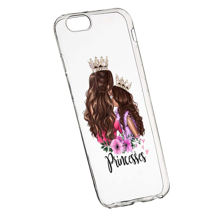Husa de protectie Princesses, pentru Apple iPhone 7 Plus / 8 Plus, rezistenta la uzura, anti-alunecare, din silicon Premium, 552