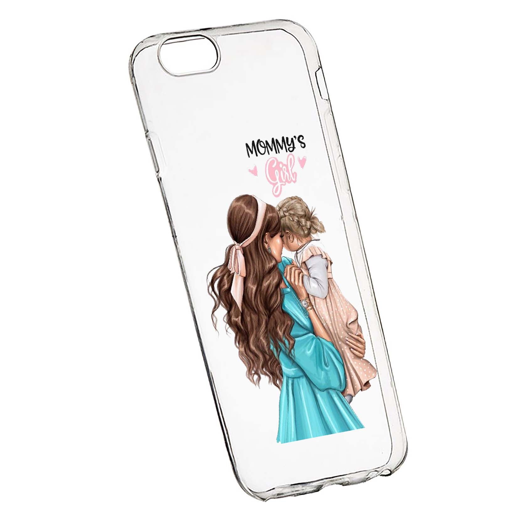 Husa de protectie Mommy's Girl, pentru Apple iPhone 6 Plus / 6S Plus, rezistenta la uzura, anti-alunecare, din silicon Premium, 555