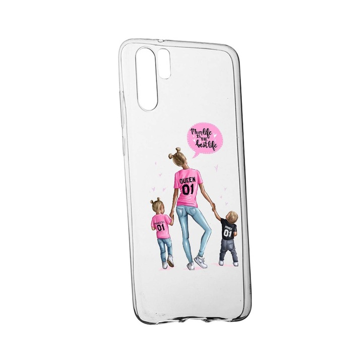 Защитен калъф Mom Life за Huawei P30 Pro Устойчив на износване противоплъзгащ премиум силикон 557