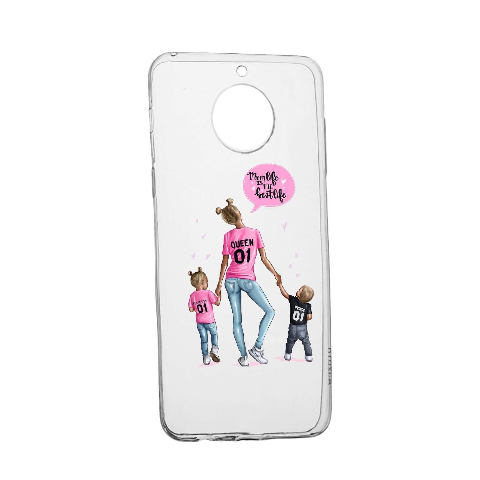 Husa de protectie Mom Life, pentru Motorola Moto E5 Plus, rezistenta la uzura, anti-alunecare, din silicon Premium, 557