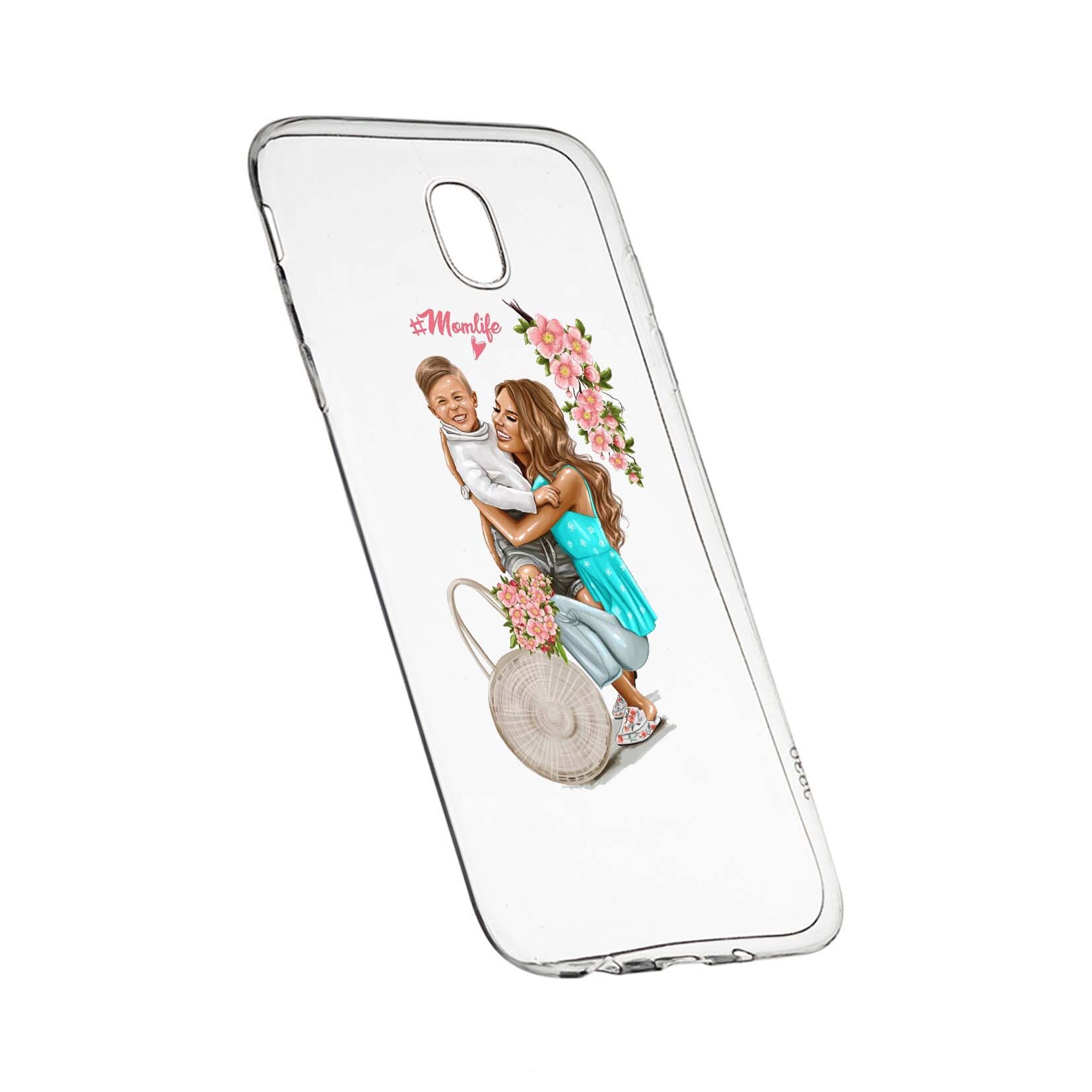 Husa de protectie Mom Life, pentru Samsung Galaxy J7 2017, rezistenta la uzura, anti-alunecare, din silicon Premium, 559