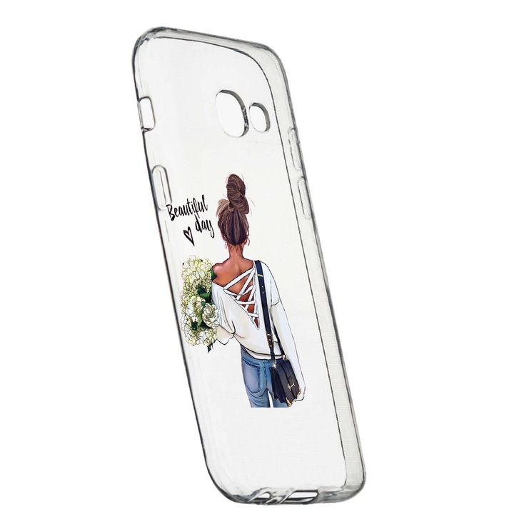 Husa de protectie Beautiful Day, pentru Samsung Galaxy J4 Plus 2018, rezistenta la uzura, anti-alunecare, din silicon Premium, 561