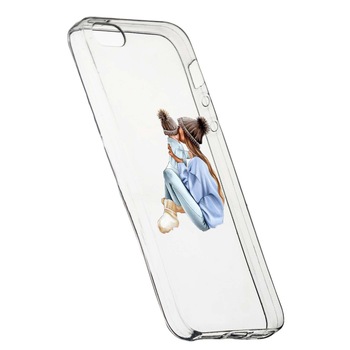 Husa de protectie Girl Mom, pentru Apple iPhone 5 / 5S / SE, rezistenta la uzura, anti-alunecare, din silicon Premium, 562 Husa de protectie Girl Mom, pentru Apple iPhone 5 / 5S / SE, rezistenta la uzura, anti-alunecare, din silicon Premium, 562