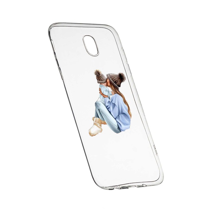 Husa de protectie Girl Mom, pentru Samsung Galaxy J7 2017, rezistenta la uzura, anti-alunecare, din silicon Premium, 562