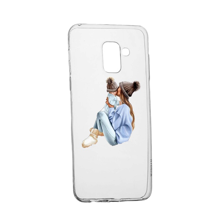 Husa de protectie Girl Mom, pentru Samsung Galaxy J6 2018, rezistenta la uzura, anti-alunecare, din silicon Premium, 562