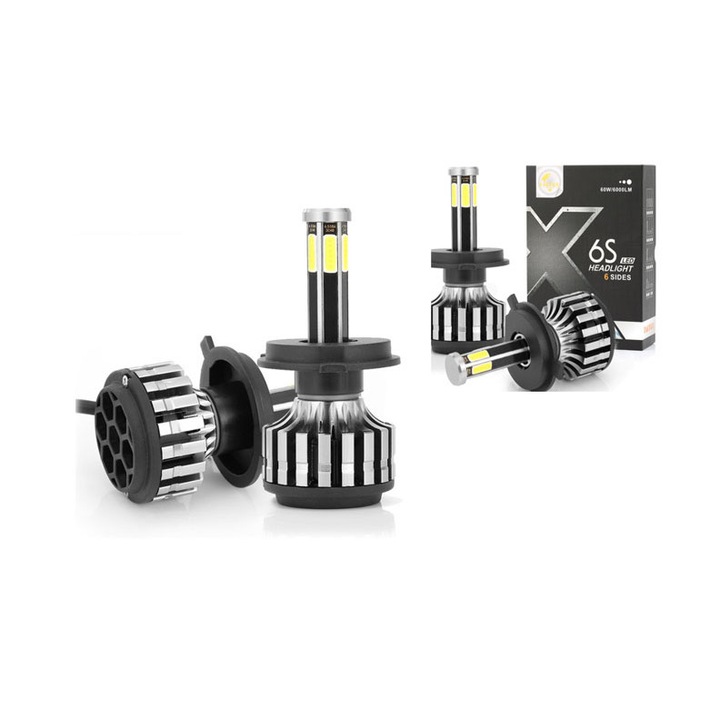 Комплект диодни крушки за фарове X6S LED Headlight H1, 50W, 9-32V