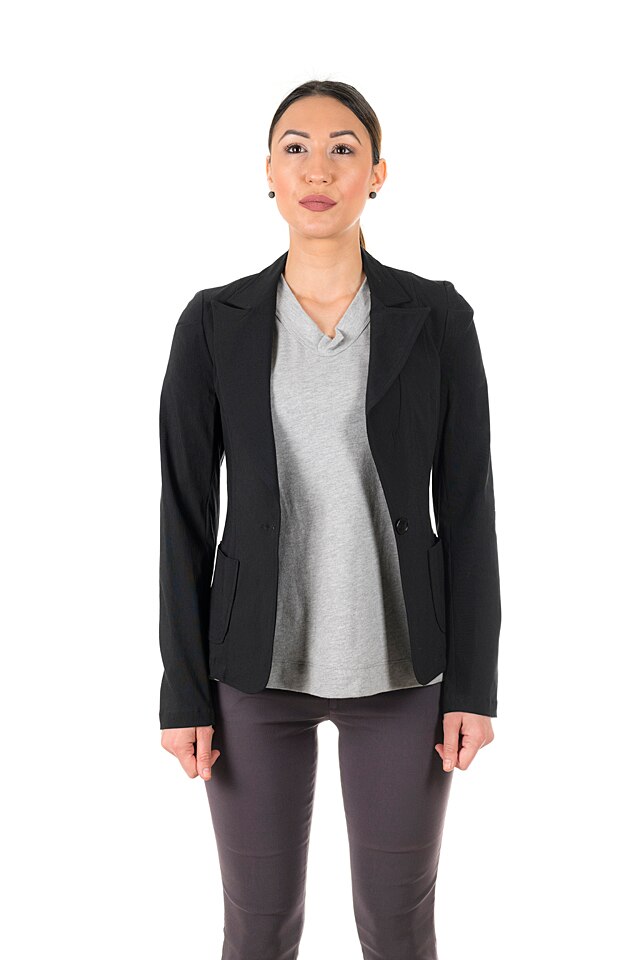 Sacou strech Steffboutique, Material 88 % cotton,12 % elasthan, Negru