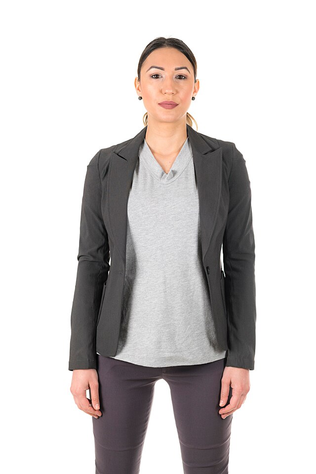 Sacou strech Steffboutique, Material 88 % cotton,12 % elasthan, Gri