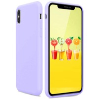 husa planetphone compatibila cu iphone x iphone 10 iphone xs iphone 10s ultra slim silicon cu interiorul din material textil mov imagen 40_0_
0
