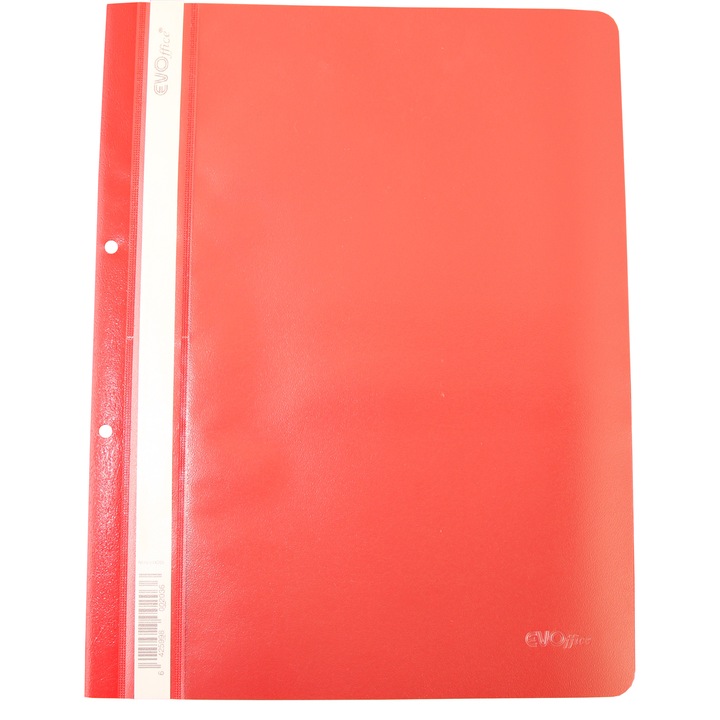 Dosar cu sina EVOffice, plastic, 50 buc, Rosu