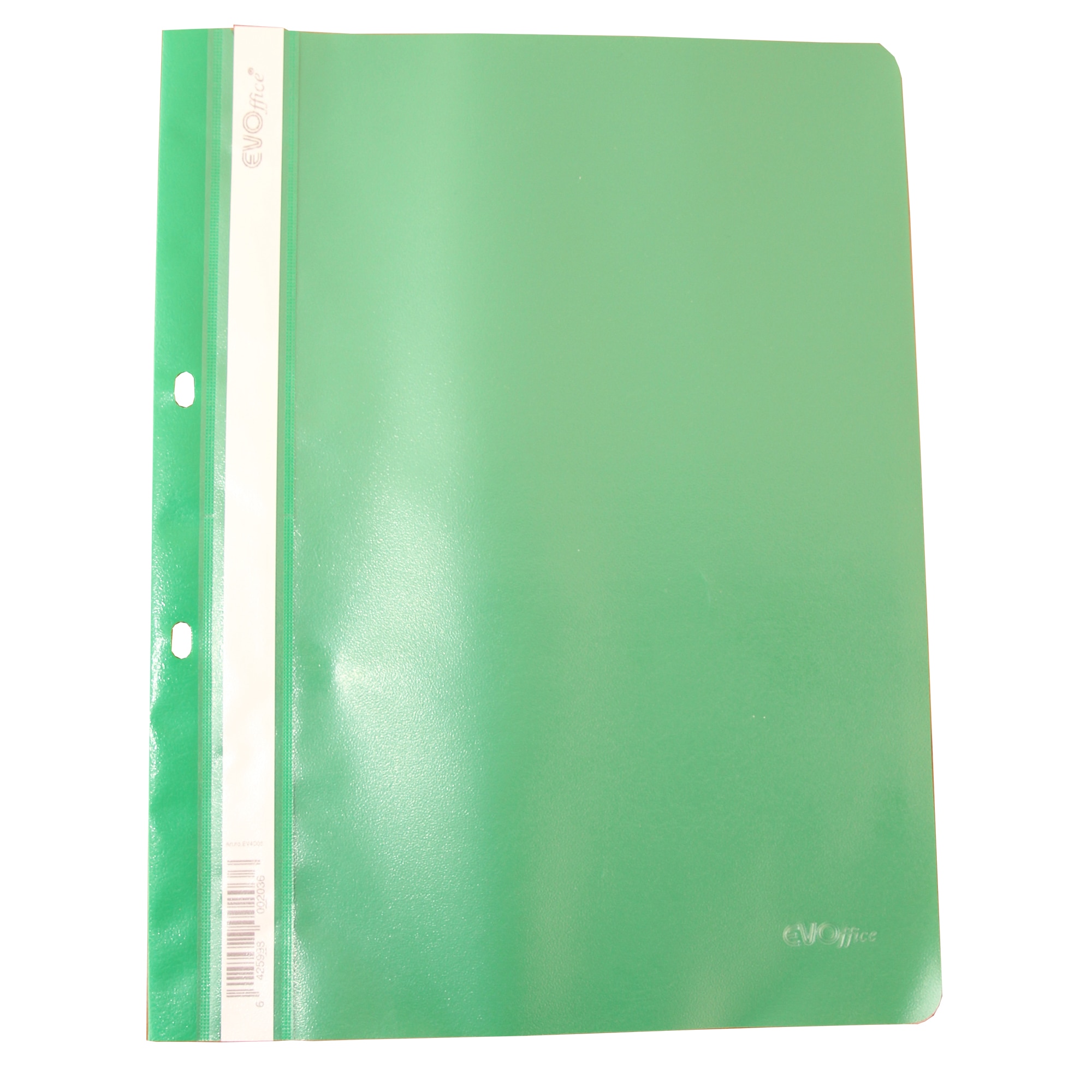 Dosar cu sina EVOffice, plastic, 50 buc, Verde