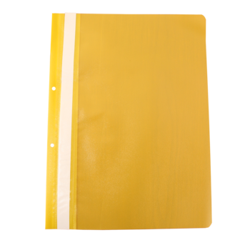 Dosar din plastic cu sina si 2 perforatii economic, galben EVOffice, 50 buc/set Dosar din plastic cu sina si 2 perforatii economic, galben EVOffice, 50 buc/set