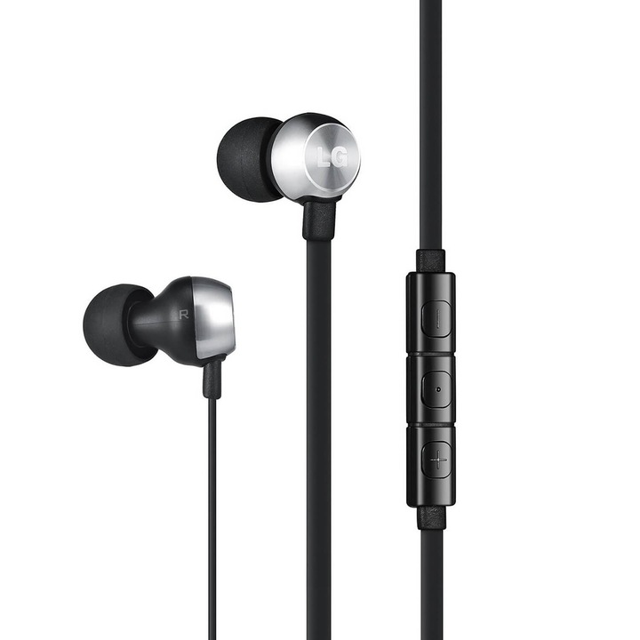 Слушалки с микрофон и управление на звука LG Headset HSS-F530 Stereo за LG смартфони, Черен Bulk