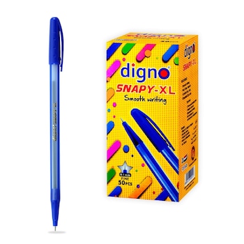 Pix fara mecanism, Snapy Digno, corp color albastru, albastru, varf 0.7mm, 50 bucati/set Pix fara mecanism, Snapy Digno, corp color albastru, albastru, varf 0.7mm, 50 bucati/set