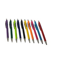 Pix cu mecanism, corp colorat cauciucat, Ticker Digno, Albastru, varf 0.7 mm, 10 buc/set