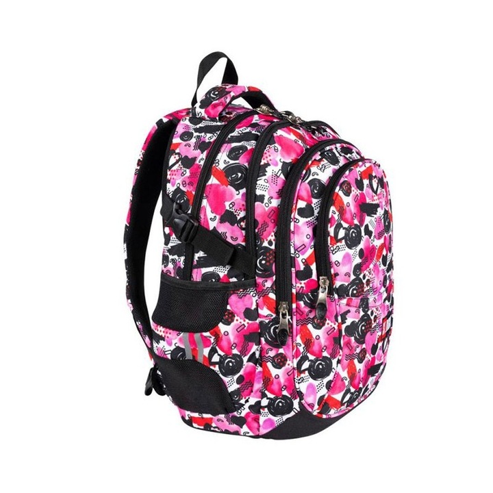 Ghiozdan clasele V-VIII, 4 compartimente, Majewski, Gama St. Right, Colectia Hearts, BP-01